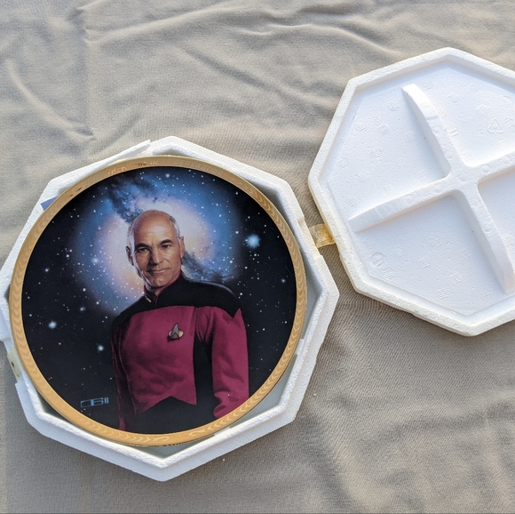 Star Trek The Next Generation: Captain Jean-Luc Picard Commemorative Plate - Picture 2 of 6